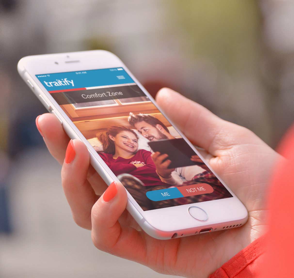 Traitify Assessment on a mobile device