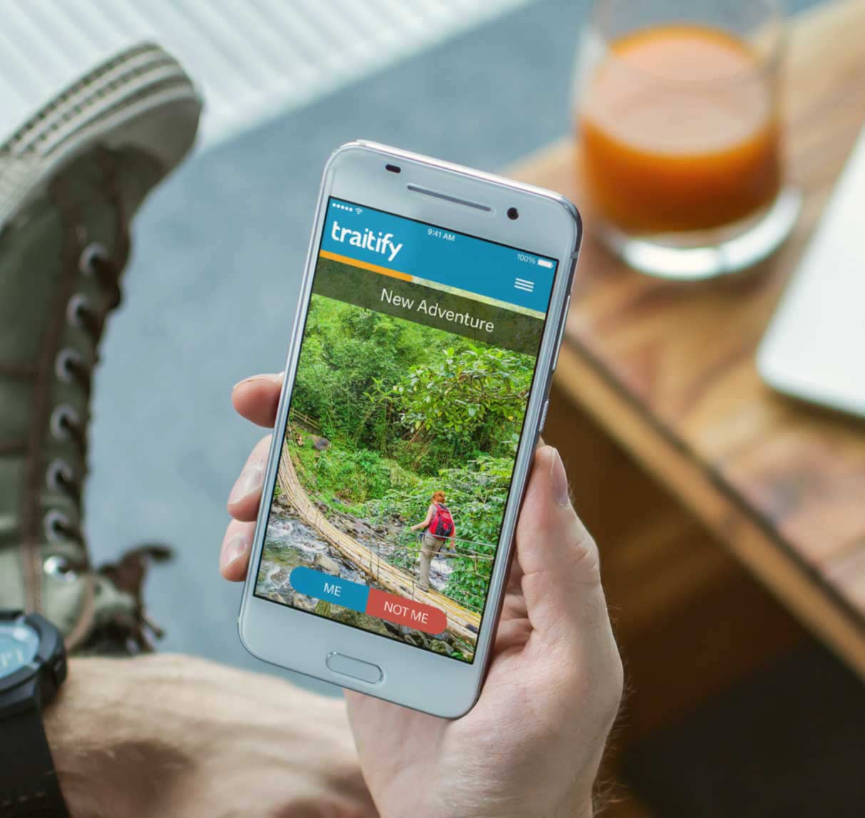 Traitify Assessment on a mobile device